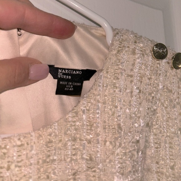 Marciano | Textured long sleeves dress with fringes - Picture 3 of 9